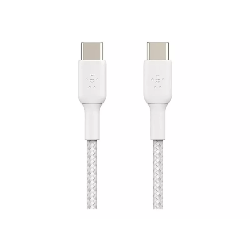 Belkin BOOST CHARGE - USB-kaapeli - 24-pin USB-C (M) – 24-pin USB-C (M) - USB 2.0 - 2 m - valkoinen