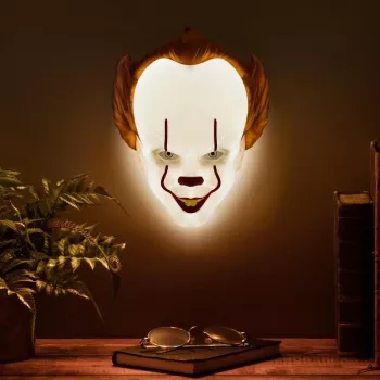 Pöytävalaisin Paladone naamavalaisin PP11207ITV2 Pennywise LED, teemallinen naamion muotoinen valaisin