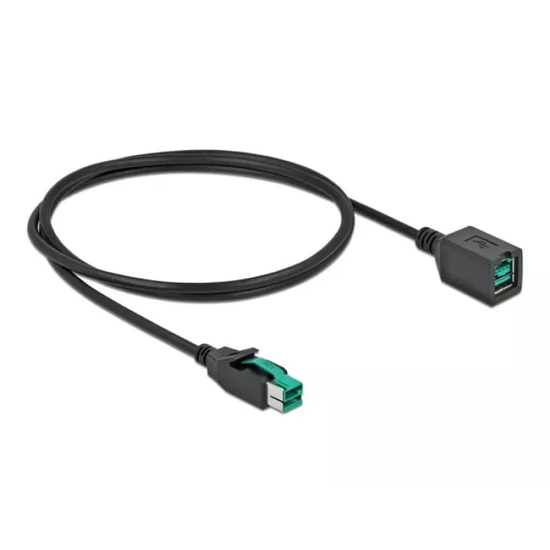 Virtalähdöllinen USB-jatkokaapeli DeLOCK 85980 12 V 1 m