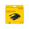DeLOCK Mini DisplayPort 1.2 – VGA HDMI DVI Audio 4K passiivinen musta