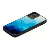 iKins suojakotelo Apple iPhone 12 minille — blue lake mustin yksityiskohdin