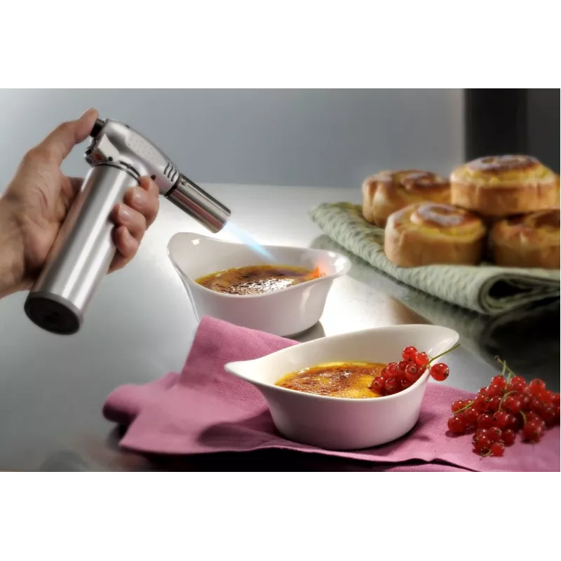 GEFU FUEGO Creme Brulee keittiöpoltin G-35400, musta/ruostumaton teräs