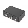 KVM-kytkin Digitus 2 porttia Single Display 4K HDMI