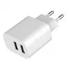 Laturi Gembird TA-UC-2A12-01 sisäkäyttöön AC 2.4A 2 USB valkoinen