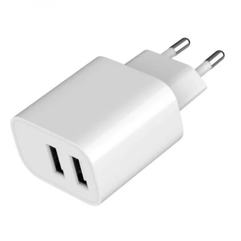 Laturi Gembird TA-UC-2A12-01 sisäkäyttöön AC 2.4A 2 USB valkoinen