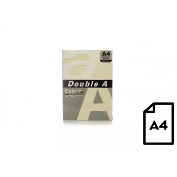Väripaperi Double A, 80g, A4, 500 arkkia, norsunluu