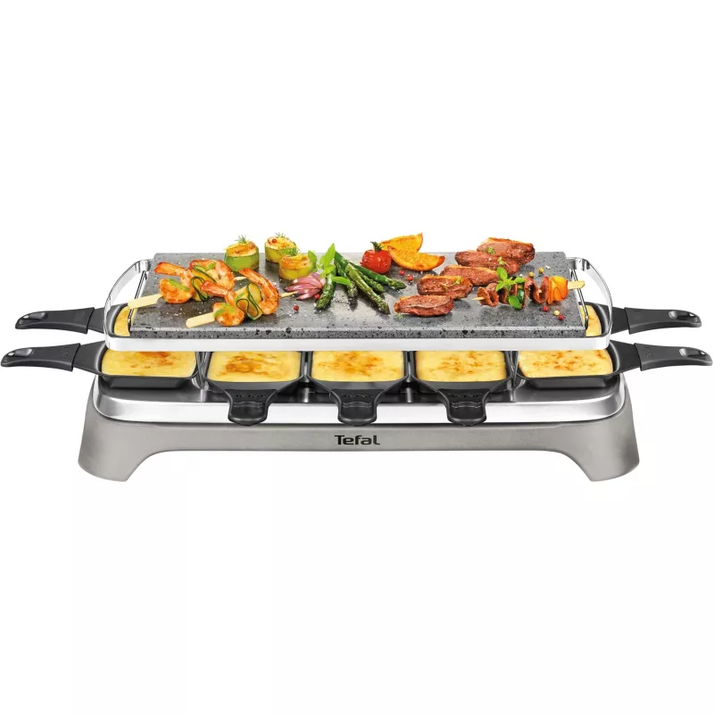 Tefal PR457B raclette-grilli 10 henkilölle 1350 W harmaa