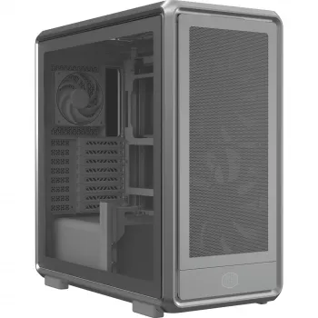 PC Midi Tower Cooler Master MasterFrame 600 Mesh hopea — tukee ATX/EATX, edessä 2×200mm, 2,5