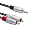 Audiokaapeli Qoltec 52341 3 m 2xRCA 3.5 mm musta