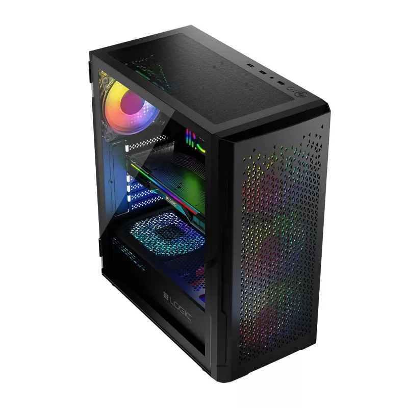 Logic ARAMIS ARGB MINIDI USB 3.0 kotelo musta
