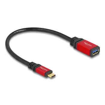 USB-sovitin DeLOCK 60172 USB Type-C uros - USB Type-A naaras 10 Gbit/s 15 cm punainen metalli