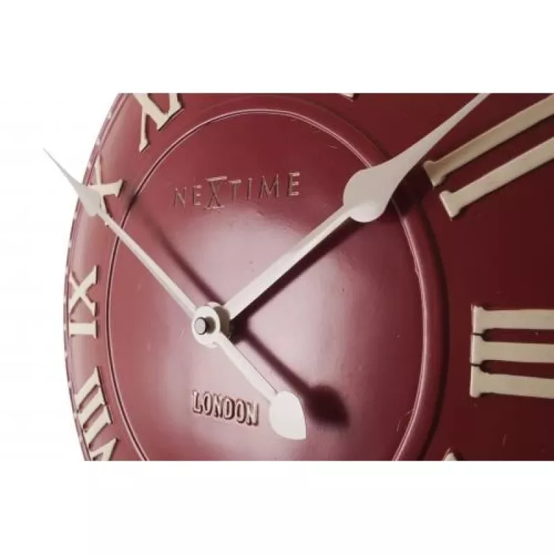 NeXtime kello 3083ro London Roman, Ø34.5 cm, seinäkello, punainen/valkoinen
