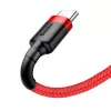USB 2.0 A - USB-C -kaapeli Baseus CATKLF-B09 1m QC3.0 nailonpunos punainen, pikalataus ja datan synkronointi
