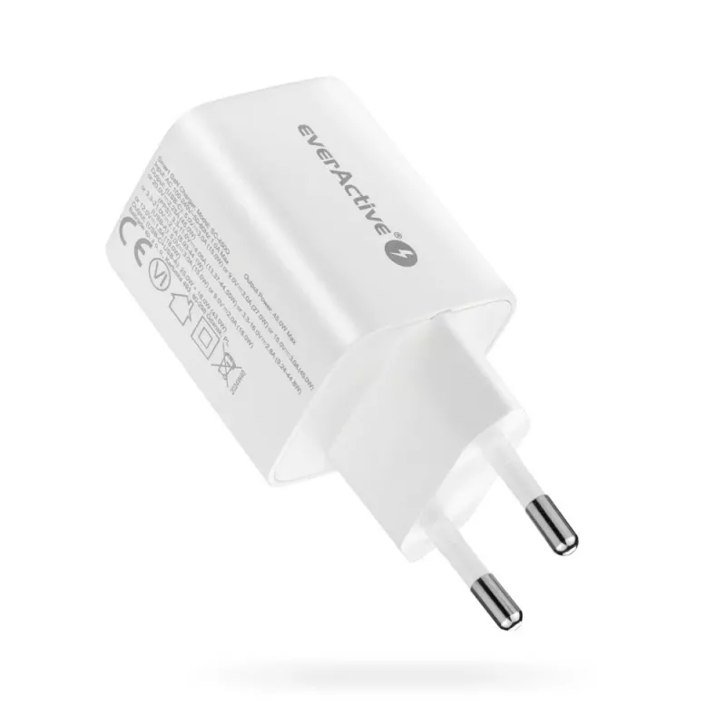 Seinänturi everActive SC-450Q 45W 1×USB-C 1×USB-A valkoinen