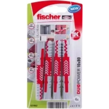Fischer DuoPower 10 x 80 K NV tappi 80 mm 537652 1 sarja (537652)