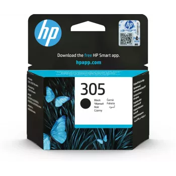 HP 305 musta alkuperäinen mustekasetti, musta, 1 kpl, 120 sivua
