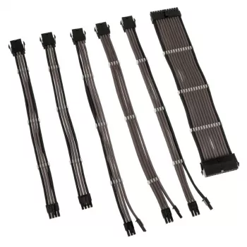 Kaapelin jatkosarja Kolink Core Adept – PET-päällysteinen, 6-osainen sarja, 20+4-pin, 8-pin, 4+4-pin, 3×6+2-pin (300–350 mm)