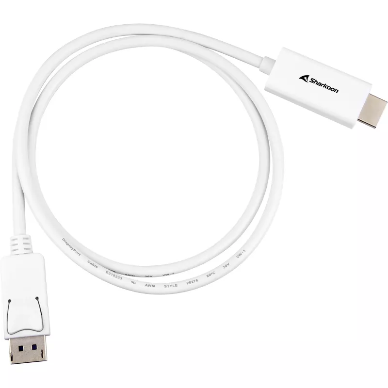 DisplayPort 1.2 -adapterikaapeli Sharkoon 4K, 1 m pituus