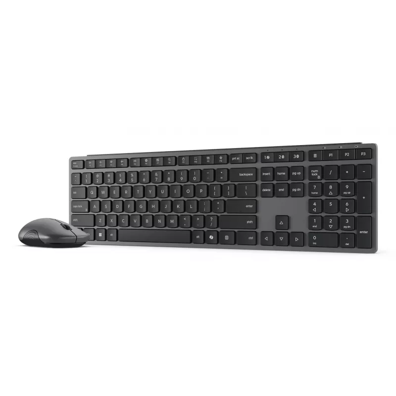 Langaton näppäimistö-hiiri-setti Lenovo 700 Modern Multi-Device – US-englantilainen asettelu, Bluetooth, Luna Grey
