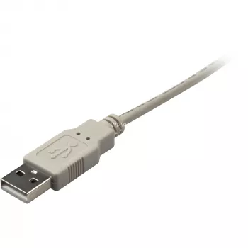 USB 2.0 -kaapeli, USB-A uros > USB-B uros (harmaa, 0,5 metriä)