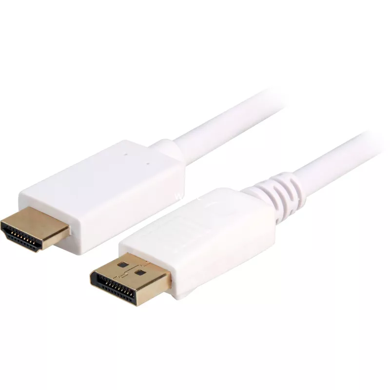 Sharkoon adapterikaapeli DisplayPort 1.2 > HDMI 4K valkoinen 3 metriä