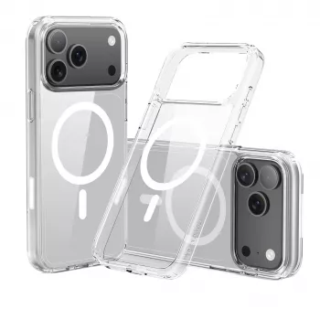 Nevox StyleShell SHOCKFlex - iPhone 17 Pro Max MagSafe-yhteensopiva läpinäkyvä