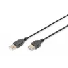Digitus ASSMANN Basic - USB-jatkokaapeli - USB Type-A, 4-napainen (uros) - USB Type-A, 4-napainen (naaras) - 3 m (USB/USB 2.0) - valettu - musta (AK-300200-030-S)