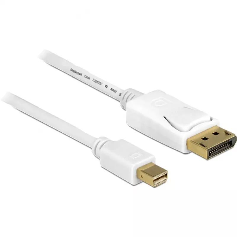 DeLOCK – DisplayPort-kaapeli – Mini DisplayPort (M) – DisplayPort (M) – 3,0 m – valkoinen (83483)