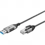 Goobay Ethernet-kaapeli USB-A 3.0 - RJ45 ohut 3 m – yhdistä reititin, modeemi tai (74396)