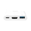 LogiLink 0,14 m 2xUSB-C HDMI USB-A valkoinen
