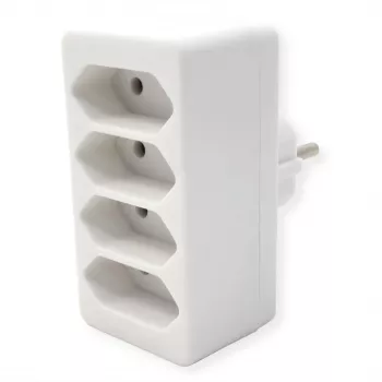 Pistorasia Bachmann 921.273 – 4× euro-pistorasia, valkoinen PVC