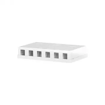 EFB-Elektronik Keystone-liitäntärasia, 6Port, pinta-asennus, puhtaanvalkoinen, ilman moduuleja Valmistaja: EFB Elektronik (EC020400006)