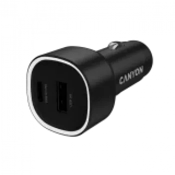 CANYON autolaturi OnDrive 48 PD 48W USB-A+USB-C musta