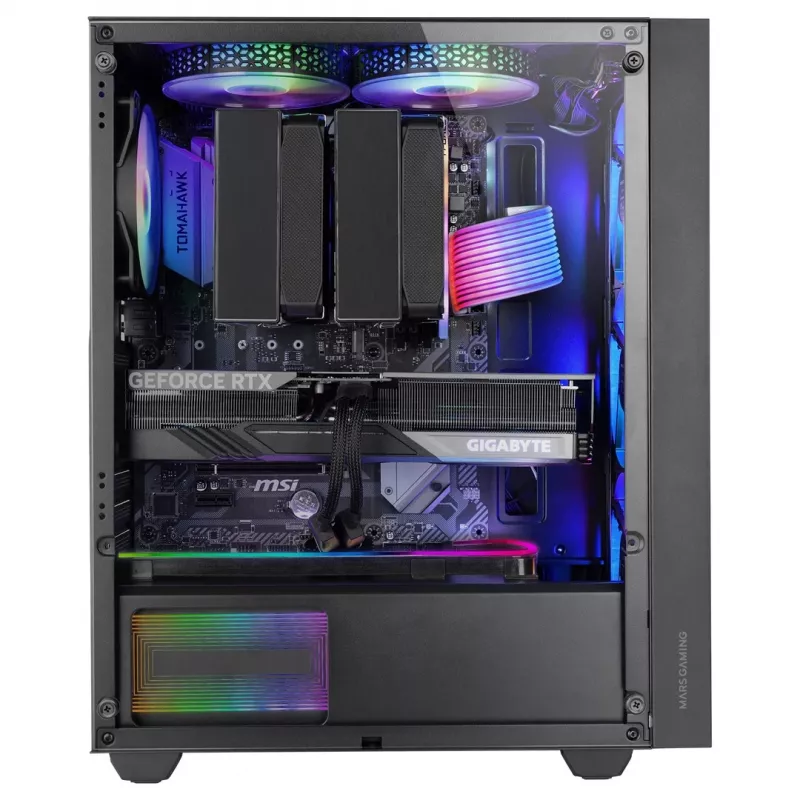 Mars Gaming MC-AIR tietokonekotelo Midi Tower musta
