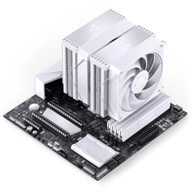 Jonsbo HX6280 CPU-jäähdytin, PWM, RGB - 130 mm, valkoinen