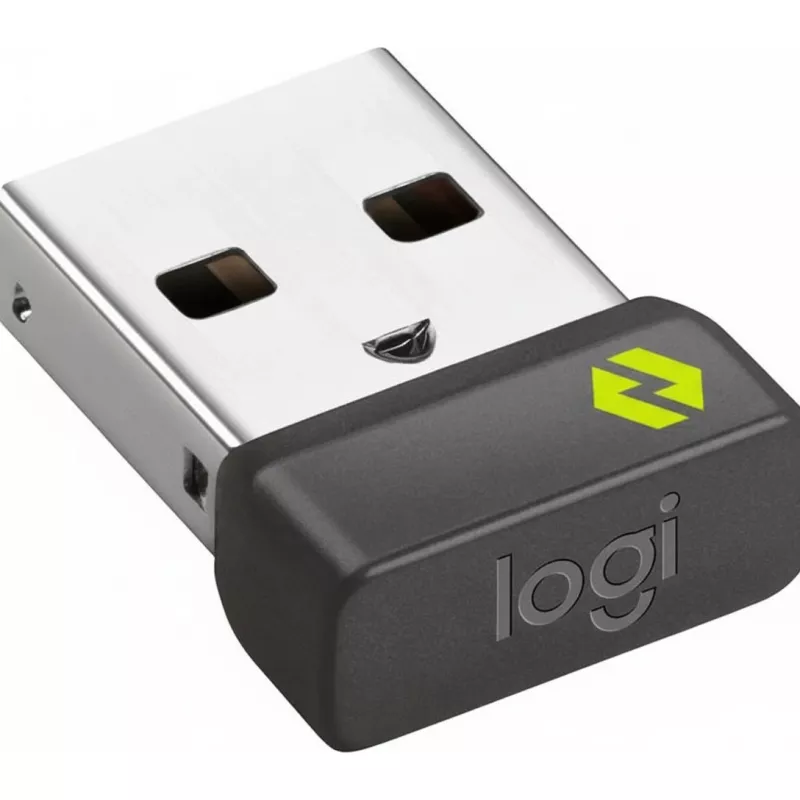 USB-vastaanotin Logitech 956-000157 hiirelle ja näppäimistölle, grafiitti, 12,8×14,1×7 mm, 0,97 g
