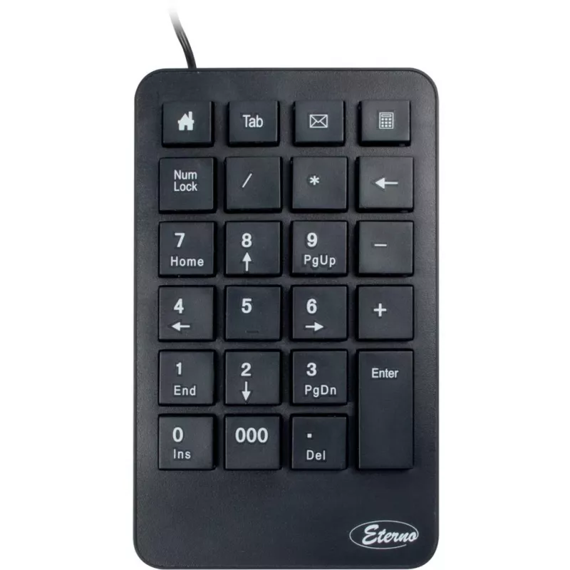 Numeerinen näppäimistö Inter-Tech KB-120 yleiskäyttöinen USB musta