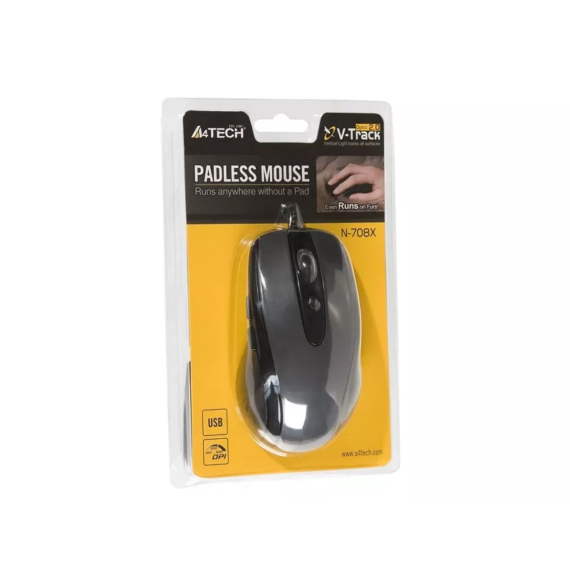 A4Tech N-708X hiiri USB Type-A optinen 1600 DPI oikeakätinen