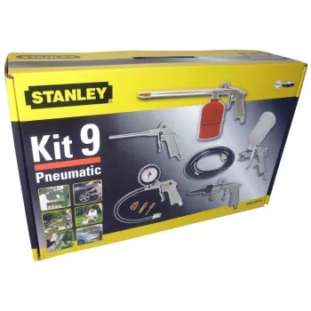 Painetyökalusarja STANLEY 9045718STN, 9-osainen, metallityökalut, spiraaliletku 5 m, max. 20 bar