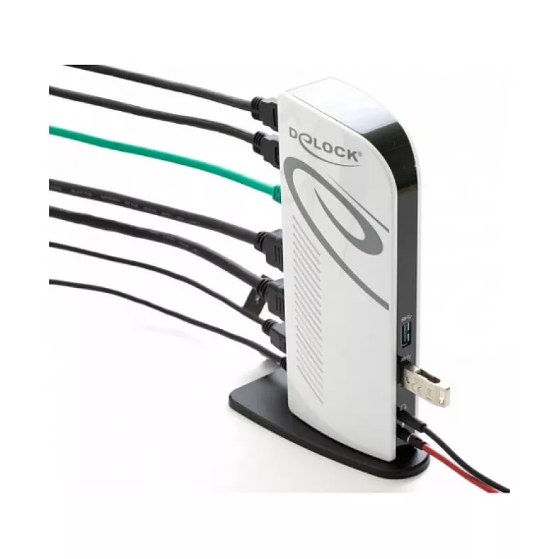 USB-telakka DeLOCK 87771 Dual HDMI Full-HD USB 3.2 LAN ääni