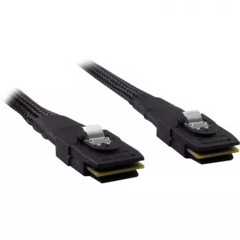 Inter-Tech - sisäinen SAS-kaapeli - Serial ATA 150/300/600 - 36 PIN 4iMini MultiLane - 36 PIN 4iMini MultiLane - 50 cm - lukittuva - musta