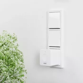 Langaton älykodin signaalinvahvistin NUKI Bridge — Bluetooth/WLAN, 230V, kantama jopa 10 m, 60×60×50 mm, valkoinen