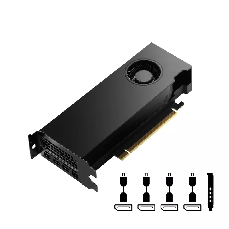 PNY NVIDIA RTX 4000 SFF Ada Generation 20GB GDDR6 matalaprofiili, Power Limited OEM (VCNRTX4000ADALP-PL)