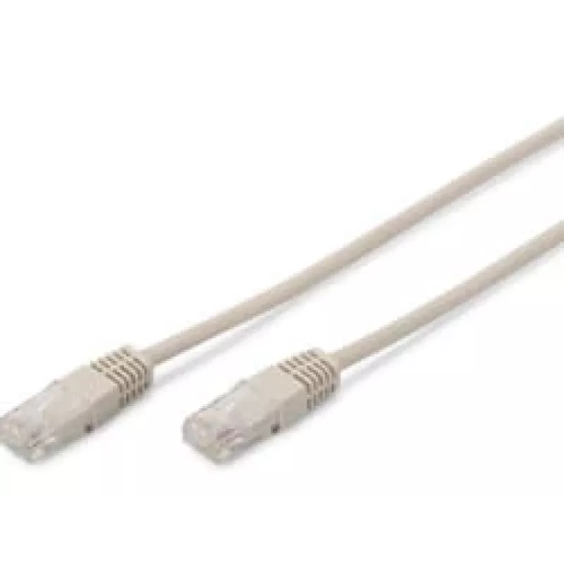 DIGITUS DK-1511-015 CAT 5e U/UTP -kytkentäkaapeli, AWG 26/7, PVC, 1,5 m, harmaa