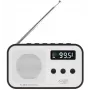 Adler AD 1907 digitaalinen PLL-radio, AM/FM, 40 muistipaikkaa, herätys torkkutoiminnolla, USB-C, sisäänrakennettu ladattava akku, 3,5 mm:n liitäntä, valkoinen/musta