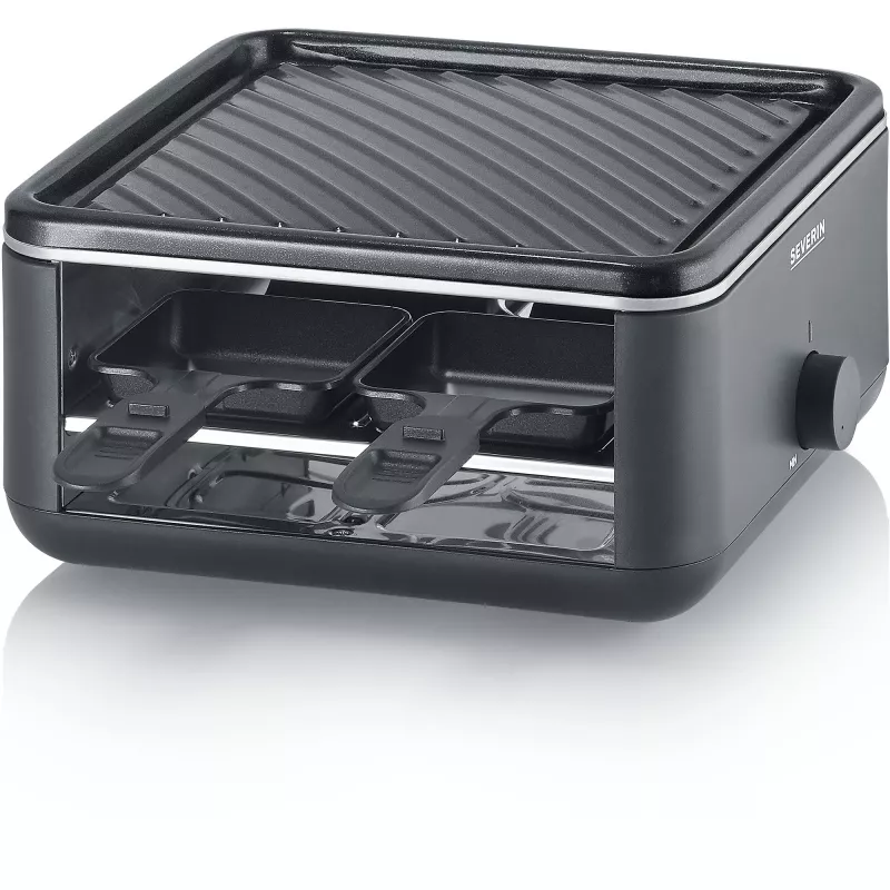 Severin RG 2360 -raclettegrilli 4 henkilölle 800 W musta