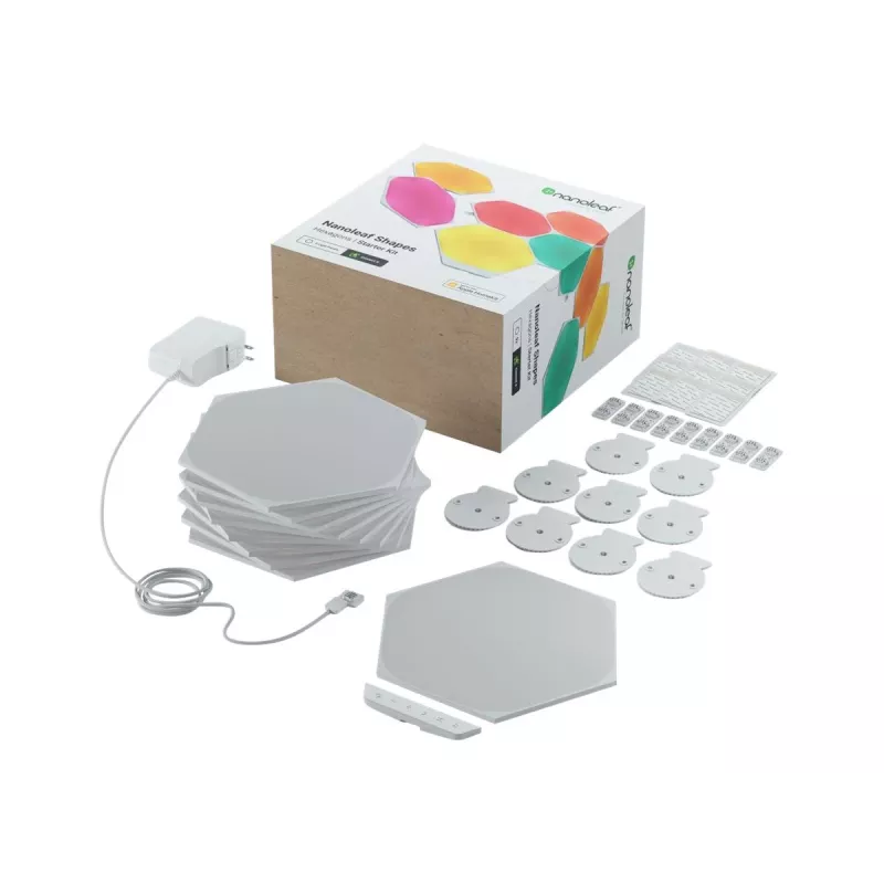 Nanoleaf Shapes Hexagons Smarter Kit -LED-valopaneelit, 9 kpl, valkoinen