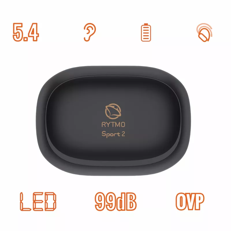 Langattomat urheilukuulokkeet MANTA Rytmo Sport 2 MATWS012BK — True Wireless, In-Ear, musta