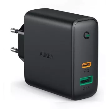 Seinä laturi 2xUSB Power Delivery (1xUSB A+1xUSB C) 5.4A 30W Dynamic Detect PA-D1