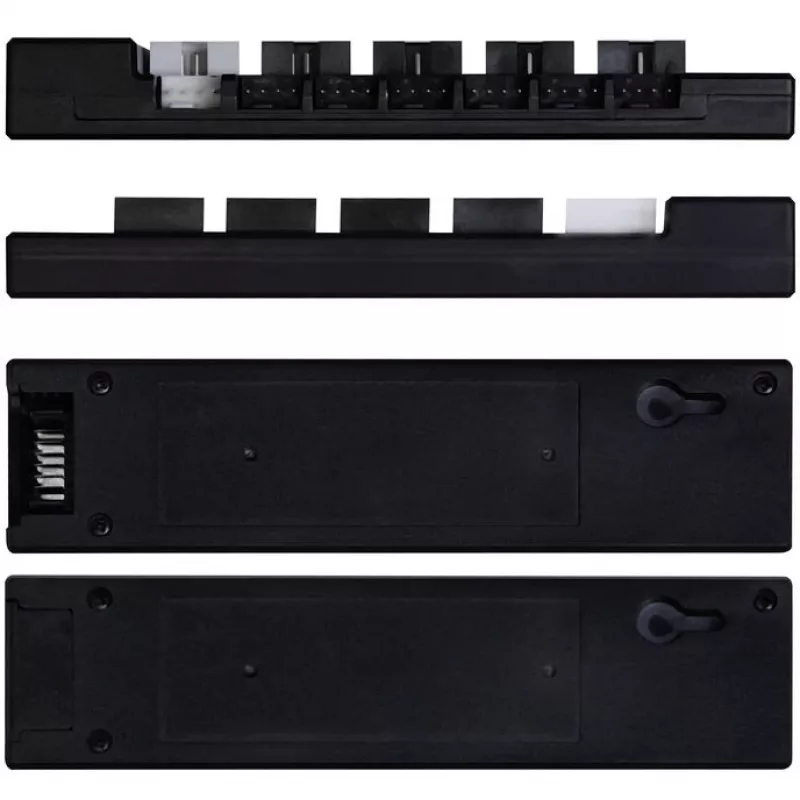 USB- ja PWM-keskitin Lian Li EDGE HUB EG-HUB01B — 4× USB, 6× PWM-tuuletinliitintä